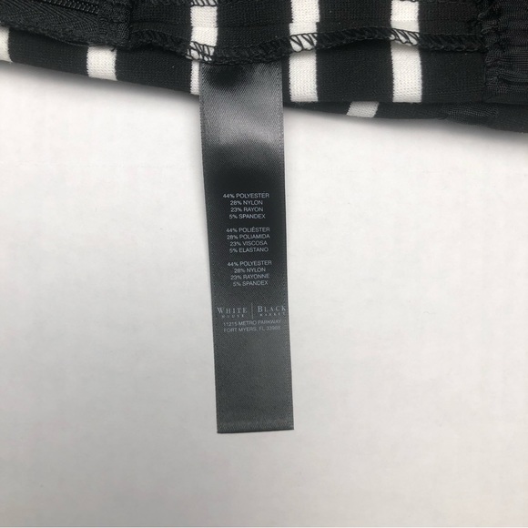 ⭐️NEW⭐️White House Black Market (WHBM) Classic Black & White Stripe Knit Short - Picture 10 of 11